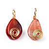 Natural Agate Pendants G-N326-137-02-3