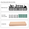 Word JIU JITSU Fashion Iron Medal Hanger Holder Display Wall Rack ODIS-WH0021-038-5