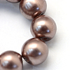Baking Paint Pearlized Glass Pearl Round Bead Strands LS-HY-Q330-8mm-78-3