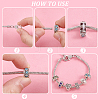 DIY Alloy Heart European Style Bracelet Making Kit DIY-PH0022-01-4