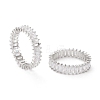 Brass Micro Pave Clear Cubic Zirconia Finger Rings KK-D533-01P-C-2