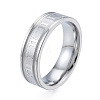 Non-Tarnish 201 Stainless Steel Roman Numeral Finger Ring for Women RJEW-N043-08P-1