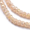Electroplate Glass Beads Strands GLAA-F079-FR11-3
