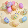 2 Sets 2 Styles Easter Egg Foam Glitter Powder Pendant Decorations AJEW-SP0004-78B-6