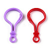 Opaque Solid Color Bulb Shaped Plastic Push Gate Snap Keychain Clasp Findings KY-N022-08-4