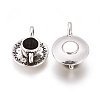 Coffee Cup Tibetan Style Alloy Pendants X-TIBEP-A13415-AS-RS-2