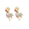 Rack Plating Alloy Enamel Pendants ENAM-N055-118-2