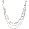1Pc Aluminum & Alloy Spike Rivets 3 Layer Trousers Chains AJEW-SC0031-17-1