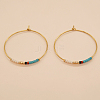 Glass Seed Beaded Hoop Earrings XS8443-6-1