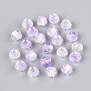 Transparent Spray Painted Glass Beads X1-EGLA-N018-4mm-02-2