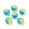 Two Tone Transparent Crackle Acrylic European Beads TACR-P009-B01-03-1