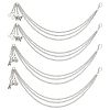 4Pcs 2 Styles Alloy Three-layer Boot Strap Chains AJEW-ME0003-12-1