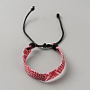 Ethnic Style Polyester Cord Braided Bracelets for Men Women BJEW-WH0022-66B-1