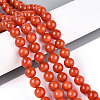 Dyed Natural Mashan Jade Round Beads Strands G-T139-8mm-67C-2