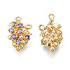 Brass Micro Pave Cubic Zirconia Pendants KK-N231-231-2