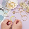 CHGCRAFT 21Pcs 7 Style Alloy Linking Rings FIND-CA0005-99-3