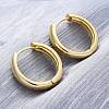 Brass Huggie Hoop Earrings EJEW-F260-01B-G-3