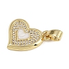 Brass Micro Pave Cubic Zirconia Enamel Pendants KK-Z123-19G-01-2