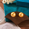 925 Sterling Silver Round Stud Earrings EJEW-TAC00030-01-7