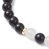 Natural & Synthetic Mixed Gemstone Beads Stretch Bracelets for Men Women BJEW-JB12514-3