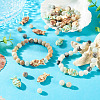 50Pcs Round Natural Flower Amazonite and 15Pcs 3 Colors Fish Dyed Synthetic Turquoise Beads Sets G-TA0003-04-8