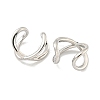 Rack Plating Brass Cuff Earrings for Women EJEW-C098-01P-2