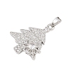 Brass Micro Pave Cubic Zirconia Pendants KK-I385-01P-2