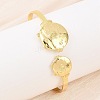 Marine Organism Brass Cuff Bangles for Women BJEW-D368-03B-G-3