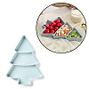 Christmas Tree Shaped Plastic Snack Dried Tray Box DJEW-Q003-01B-1