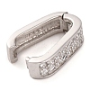 925 Sterling Silver Micro Pave Clear Cubic Zirconia Twister Clasps STER-U005-07P-2