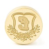 Golden Tone Round Wax Seal Brass Stamp Heads AJEW-Z034-02G-E-2
