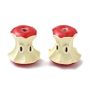 Spray Painted Alloy Beads FIND-C074-10KCG-02-1