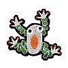 Frog Shape Computerized Embroidery Cloth Iron on/Sew on Patches DIY-M006-06-1