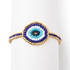Glass Seed Braided Evil Eye Link Bracelet for Women BJEW-JB08398-02-4