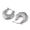 Non-Tarnish 304 Stainless Steel Bohemia Teardrop Hoop Earrings for Women EJEW-I284-05P-2