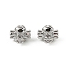 Brass Clear Cubic Zirconia Beads KK-D106-07P-1