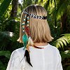 1Pc Boho Feathers Headband Hair Extensions Headpiece AJEW-DJ0001-51B-6