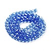 Electroplate Transparent Glass Beads Strands EGLA-A035-T6mm-A14-2