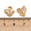 Brass Micro Pave Celar Cubic Zirconia Spacer Bars KK-F910-23G-02-3