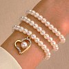 3Pcs 3 Style Natural Pearl Stretch Bracelets Set PW-WG50226-05-1