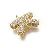 Brass Micro Pave Cubic Zirconia Links KK-I717-04K-2