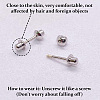 50Pcs 316L Surgical Stainless Steel Ear Nuts STAS-BBC0007-82-4