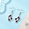 304 Stainless Steel Musical Note Dangle Earrings EJEW-MZ00619-2