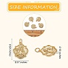 10Pcs Brass Pendants ZIRC-SZ0004-40-7