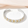 304 Stainless Steel Cuff Bangles for Women BJEW-D466-02GP-4