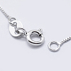 Rhodium Plated 925 Sterling Silver Box Chain Necklaces STER-F039-45cm-03P-3