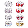 8Pcs 2 Styles Alloy Rhinestone European Beads FIND-TA0010-84-2