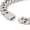 Non-Tarnish 304 Stainless Steel Curb Chains Bracelet for Women BJEW-E107-03P-01-4