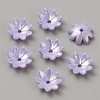 Plating Iridescent Opaque Acrylic Bead Caps SACR-TAC0012-01E-1