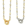 2Pcs 2 Colors 3MM Two Tone 304 Stainless Steel Figaro Chain Necklaces NJEW-JN06465-2